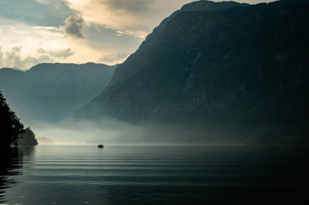mysterious lake landscape